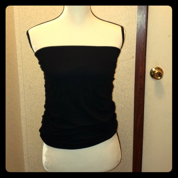 Express Tops - Express Black Strapless Fitted top Medium Shirt